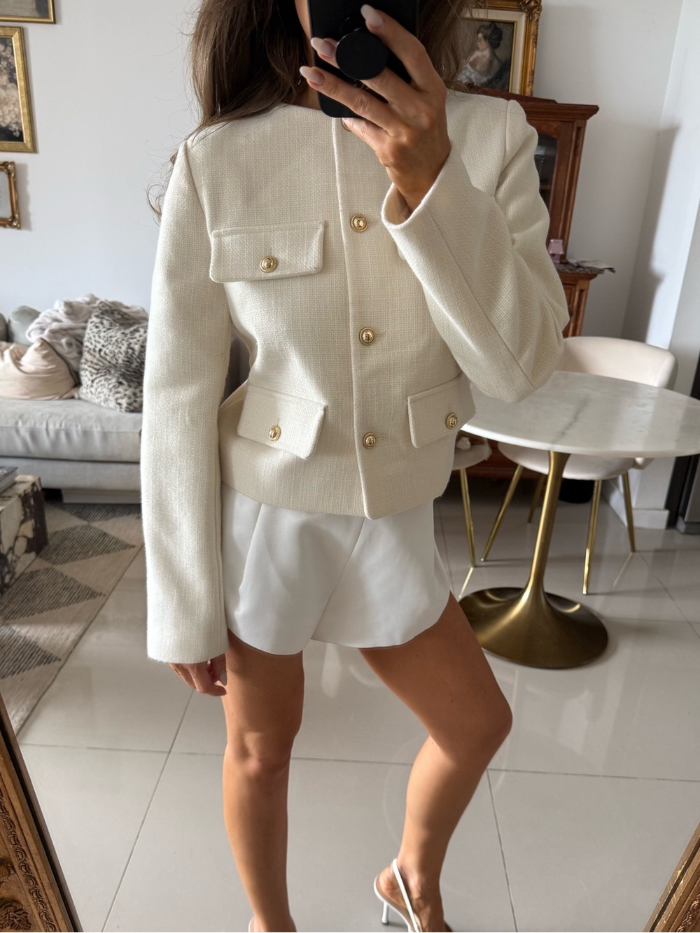 Zara Tweed Blazer Jacket